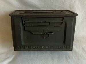 WW2～50年代 米軍 弾薬箱 AMM.BOX CAL..50 M2 キャリバー 50 口径 アモボックス アモ缶