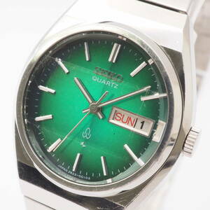 セイコー クォーツ 2623-0010 G1 SEIKO QUARTZ デイデイト SS グリーン 緑文字盤 カットガラス レディース 女性 腕時計[8D1198-BN1