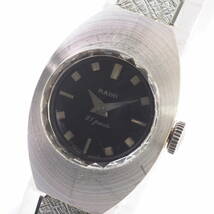 ラドー RADO 21J SS 手巻き 黒文字盤 レディース 女性 腕時計[K0960015-BO5_画像1
