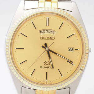 セイコー クォーツ 5Y23-8A69 A4 SEIKO QUARTZ デイデイト SS コンビ ゴールド文字盤 メンズ 男性 腕時計[054528-BD1