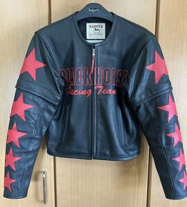 KADOYA Kadoya punching leather jacket size L used excellent level beautiful goods free shipping 