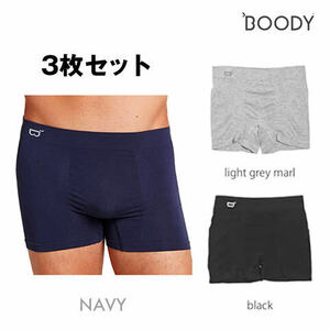 Boody(ブーディ) メンズ ボクサーパンツ 3枚セット 日本Lサイズ(US:M)