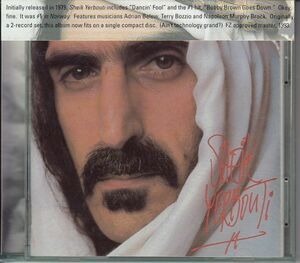 [CD]フランク・ザッパ(Frank Zappa)　シーク・ヤブーティ(Sheik Yerbouti)エイドリアン・ブリュー,テリー・ボジオ,パトリック・オハーン