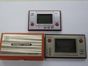 * Game & Watch Donkey Kong pala Shute ball together 3 pcs. set * junk. 