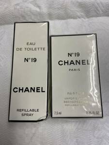 a005 【未開封　訳アリ】CHANEL シャネル No.19 香水50mICHANEL シャネル N°19 PARFUM VAPORISATEUR 7.5ml 女性用香水