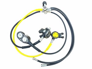 *[ beautiful goods ]AQUALUNG aqualung apekse tabebuia ks regulator yellow black EN250 remainder pressure meter scuba diving heavy tools and materials 