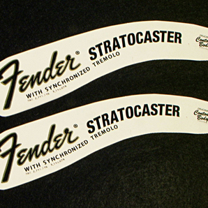 STRATOCASTERの1967年から1970年補修用、ラージヘッド用のロゴデカール２枚組（デカ69）の画像1