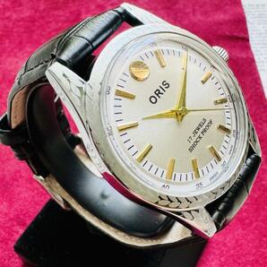 ORIS/オリス★【整備済み】超美品・稼働品/ヴィンテージ/スイス/ 17J/メンズ腕時計/アンティーク/機械式手巻き/アナログ/革ベルト182の画像10