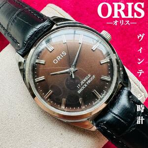 ORIS/オリス★【整備済み】超美品・稼働品/ヴィンテージ/スイス/ 17J/メンズ腕時計/アンティーク/機械式手巻き/アナログ/革ベルト190