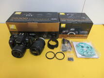 165)Nikon ニコン D5300 ダブルズームキット2 BLACK/Nikon AF-S DX NIKKOR 18-55ｍｍ 1:3.5-5.6・55-200mm 1:4-5.6 G VRⅡ 現状品_画像1