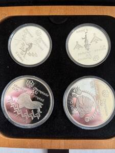 カナダ モントリオール オリンピック 記念プルーフ 銀貨　10ドル２枚 5ドル２枚　銀貨4枚セット①