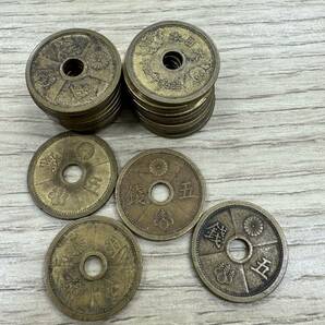 ★日本古銭 硬貨 小型5銭白銅貨1枚 5銭アルミ青銅貨24枚 合計25枚セット★PM56の画像3