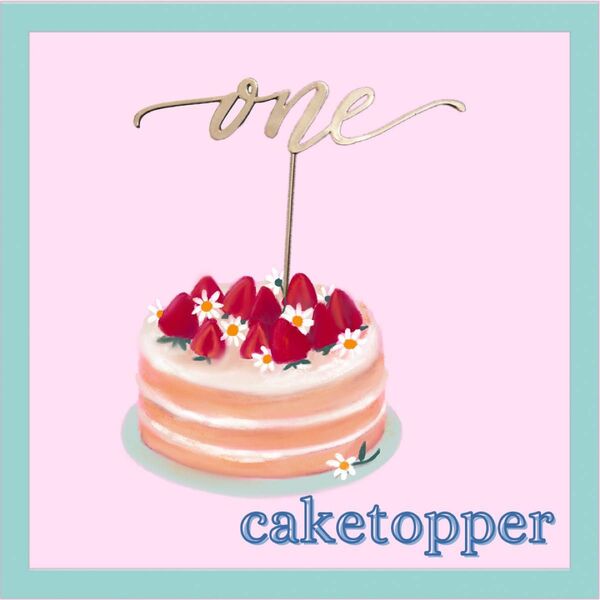 ケーキトッパー one ファーストバースデー 1歳 誕生日 記念日 SNS映え お祝い パーティ cake