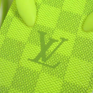 未使用品□LOUIS VUITTON ルイヴィトン 2019年製 ダミエ LVロゴ トングサンダル ビーチサンダル ネオンイエロー 7 箱・保存袋付き 伊製の画像8