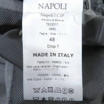 未使用品□De Petrillo デ ペトリロ バージンウール100％ 無地 シングルスーツ セットアップ ライトグレー 48 イタリア製 正規品 メンズ_画像9