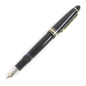 良品□MONTBLANC モンブラン ペン先K14 Fニブ マイスターシュテュック No.146 キャップ式 万年筆 ブラック ゴールド 西ドイツ製 メンズ