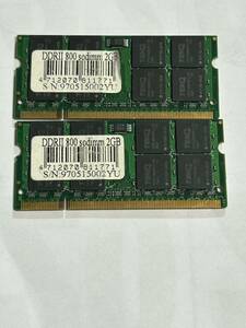 DDR2 PC2-6400s (800MHz) total 4GB 2GB×2 Note for 2 sheets 