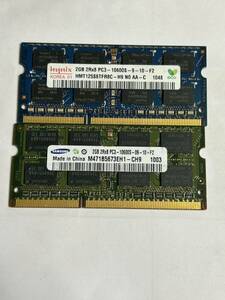 PC3-10600S Note PC memory 2GB×2=4GB