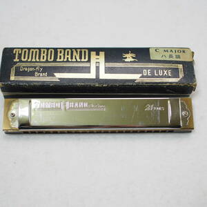 TOMBO BAND DELUXE harmonica 21 C MAJOR is length style Dragon-fly dragonfly band Deluxe Dragonfly Major case attaching control number 481-1