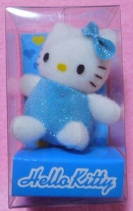 * ultra rare *2003* prize item Mini Mini ( light blue ) VERSION Hello Kitty soft toy strap * netsuke 