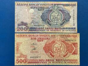 * зарубежный банкноты [banatsu банкноты 2 листов : Ryuutsu товар,200/500 Ba-Tsu банкноты ] старый банкноты M516