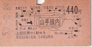 国鉄A型地図式乗車券神田駅発行S53
