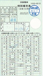 京阪駅名式特別補充券石清水八幡宮駅発行未使用2022