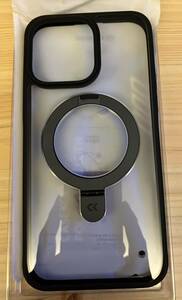 CASEKOO iPhone14ProMax 用 ケース 耐衝撃 スマホケース 薄形半透明 マット仕上げ ワイヤレス充電対応 6.7インチ カバー（ブラック）
