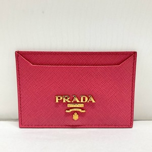 【美品】PRADA プラダ サフィアーノ　カードケース ペオニアピンク　1MC208