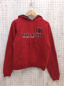 VOLCOM Volcom мужской меньше размер XS American Casual Surf skate Street б/у одежда длинный рукав тренировочный Parker красный чёрный двухцветный -