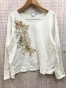 crazy shirts クレイジーシャツ ハワイ スーベニア レトロ サーフ ハイビスカス柄 ロンT 長袖Tシャツ カットソー トップス レディース M