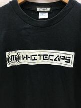 white caps ホワイトキャップス 茨城 ローカル サーフ ブランド 横乗り系 スケート ボックスロゴ ロンT 長袖Tシャツ カットソー メンズ 黒_画像3