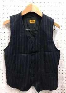 Mr.VAN ヴァンヂャケット VAN JACKET アメトラ ハマトラ アメカジ トラッド 古着 メンズ サイズ93 ストライプ ジレ ベスト ウール100％ 紺