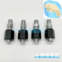 ナポレオンミラー 8mm 10mm 汎用 ブラック ミラー 左右セット　おまけ付_画像5