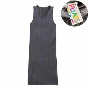 ★☆【新品未使用タグ付き】 PLEATS PLEASE プリーツプリーズ ISSEY MIYAKE ワンピース ロング丈 ノースリーブ L PP04 レディース ★☆