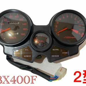 2型 CBX400F CBX550F リプロメーター ユニットASSY☆新品★純正風メーター★インジケーターハーネス付き★バイク パーツ 送料無料!!の画像1