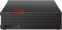 BUFFALO バッファロー 外付けハードディスク 4TB テレビ録画/PC/PS4/4K対応 静音&コンパクト みまもり合図 HD-AD4U3 保証有_画像1