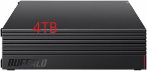 BUFFALO バッファロー 外付けハードディスク 4TB テレビ録画/PC/PS4/4K対応 静音&コンパクト みまもり合図 HD-AD4U3 保証有