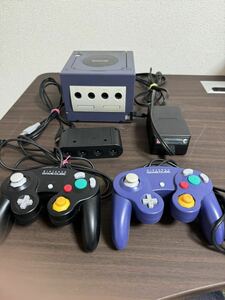 訳あり★ゲームキューブ ブルー本体 ACアダプタ (NGC/周辺機器/任天堂/ニンテンドー) コントローラー2個　通電確認済み