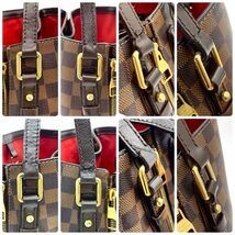 LOUIS VUITTON ルイヴィトン ダミエ トートバッグ エベヌ カバリ ヴィントン ショルダーバック　E39_画像7