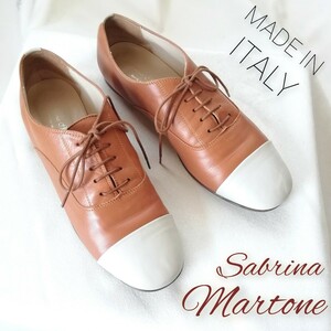 『Sabrina Martone/サブリナマルトーネ』オックスフォードシューズ/ツートンカラー/36 1/2　(23cm位) 靴/本革 イタリア製 レザー