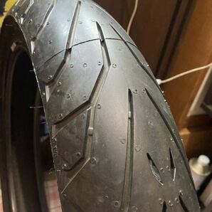 中古MCタイヤ バリ山 PIRELLI ANGEL GT 110/80ZR18 ピレリ エンジェル 110 80 18 3718 A3058の画像3