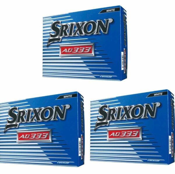 3ダースセット　SRIXON スリクソン　AD333 ホワイト