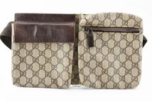 1円 GUCCI　グッチ　GGスプリーム　レザー　ウエストバッグ　ヒップバッグ　ウエストポーチ　ショルダーバッグ　2856　24-1741_画像2