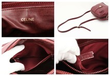 1円 CELINE ヴィンテージ セリーヌ レザー ショルダーバッグ 斜めかけ ポシェット ブラゾン トリオンフ ロゴ 24-1372_画像10