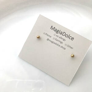  бесплатная доставка *MagiaDolce 5707*3mm нержавеющая сталь серьги Gold серьги аллергия соответствует серьги простой серьги стандартный серьги круг шар серьги-гвоздики 
