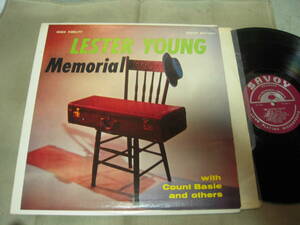 【US盤LP】「LESTER YOUNG Memorial with Count Basie」SAVOY