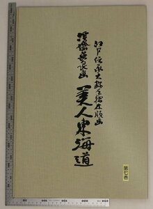 木版画『江戸伝承大錦手摺木版画 渓斎英泉画 美人東海道 復刻 第七巻 2枚入』高橋誠一郎 監修 遺珠刊行会 補足:沼津宿/原ノ驛大判錦絵