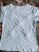 子供服 可愛い 刺繍 キッズ 半袖 Tシャツ 女の子 ベビー トップス綿100％ ブルー120cm_画像4