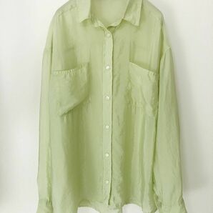 【FREAK'S STORE】ライトグリーン カラーシャツ フリーサイズ